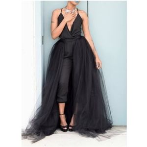 Tulle Tie-waist Maxi Skirt